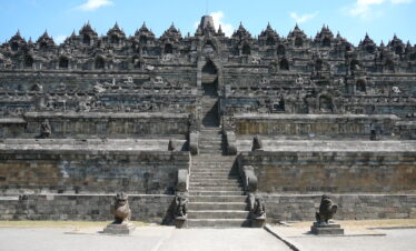 Borobudur tempel op Java, UNESCO-werelderfgoed in Indonesië