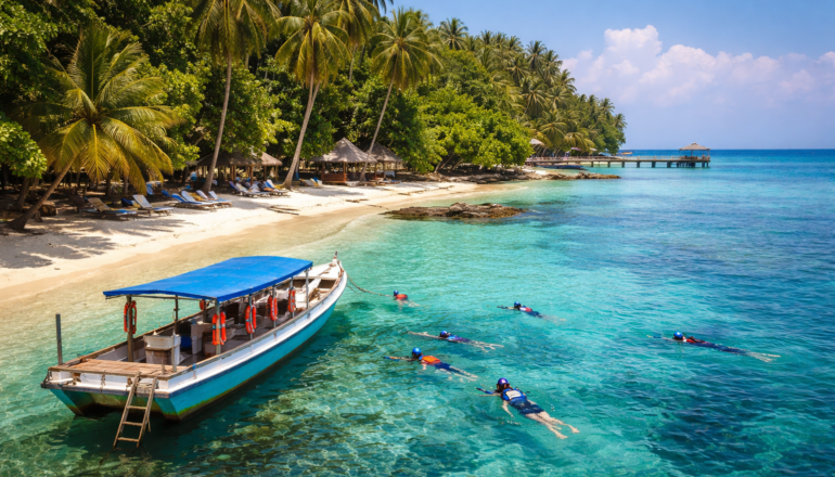 Thousand Islands Jakarta tropische eilanden met snorkelen en boot